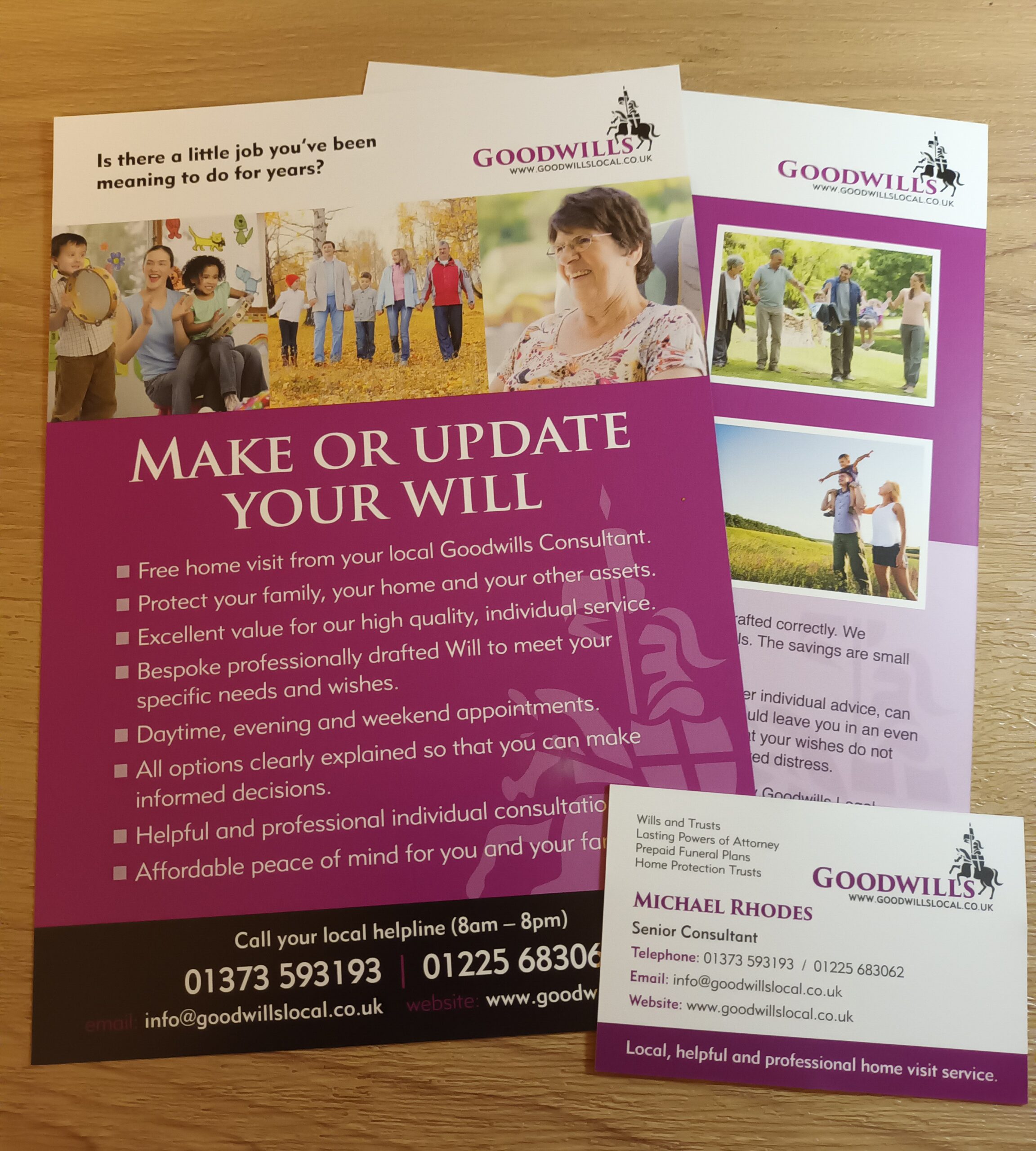 Make or update your will with Goodwills Local, part of the Goodwills Legal Services team.